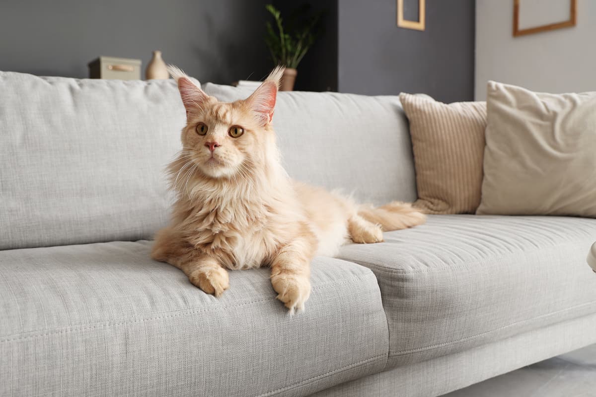 Maine Coon playing