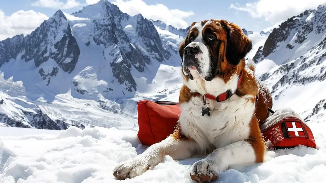 Sint Bernhard playing