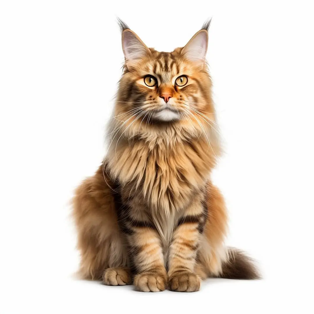 Maine Coon with family